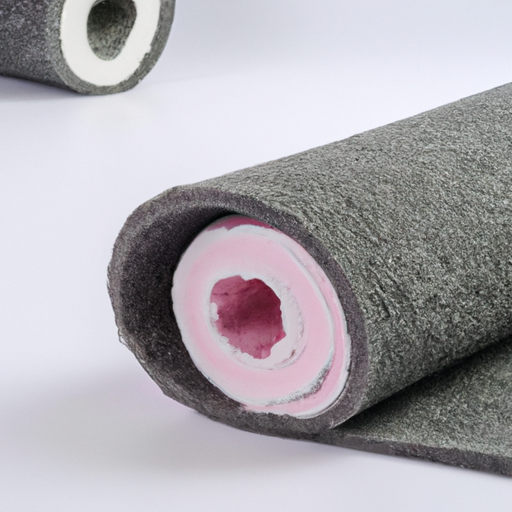 Wool blended coated fabric, polyester nonwoven needled felt roll, produced in a Chinese factory,