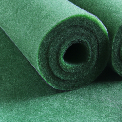 Green Wool Coated Fabric Polyester Needle Felt Roll China Supplier,