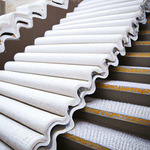 Stair treads for carpeted staircases Cover with white adhesive felt roll Chinese factory,