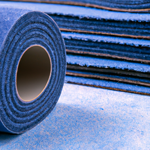 Chinese manufacturer of self-adhesive felt rolls for blue fabric flooring and stairs with strong grip,