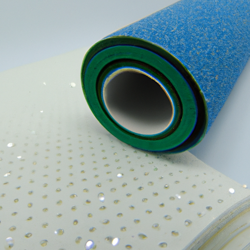 Blue white green decorative fabric, self-adhesive felt roll 2mm, produced by a high-quality factory in China,