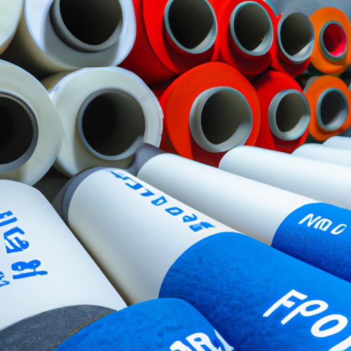 Synthetic felt polyester and acrylic felt rolls with logos at the Chinese factory,