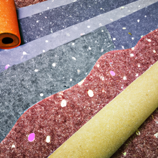 Building floor coverings are produced and manufactured in Chinese factories with adhesive backing felt fabric rolls,