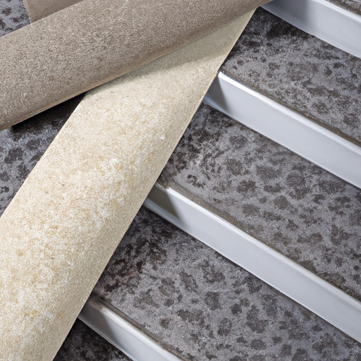 Made in China, felt vinyl material is used to bond felt rolls to protect ceramic tile stairs,