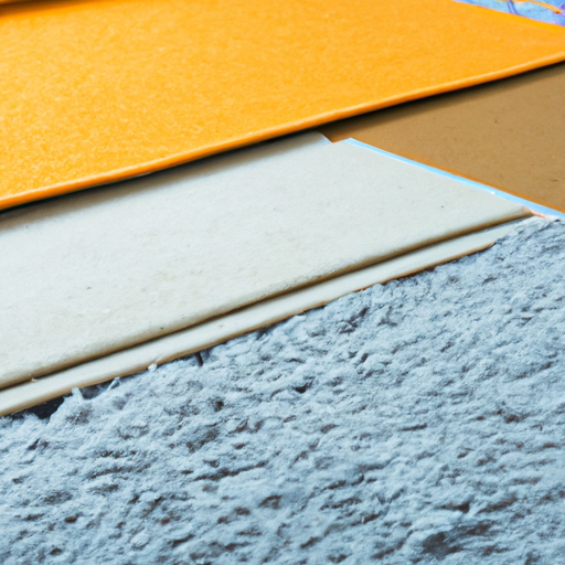 Fabric floor protection mat, felt adhesive backing, felt roll, processed by a Chinese factory,