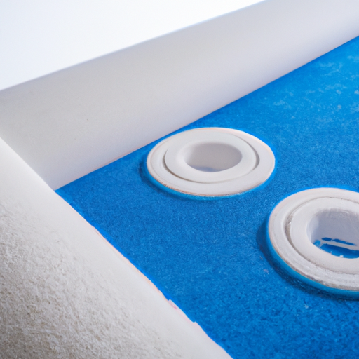 Staircase carpet protector, white blue self-adhesive felt roll, manufactured in China,