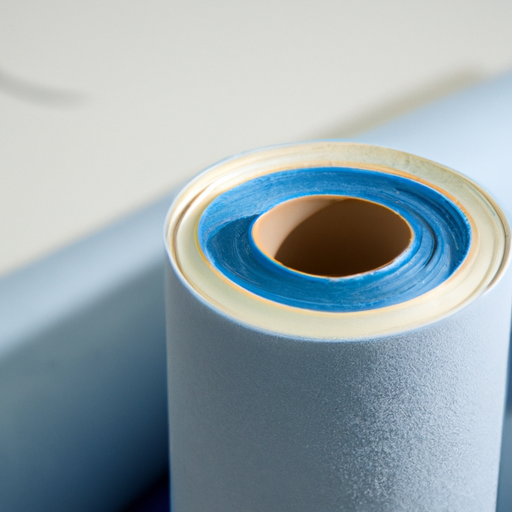 Light blue felt vinyl self-adhesive felt rolls protect painters painting in Chinese factories,