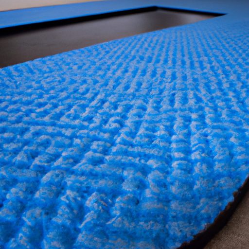 Chinese made floor protection felt with blue PE film, Home Depot,