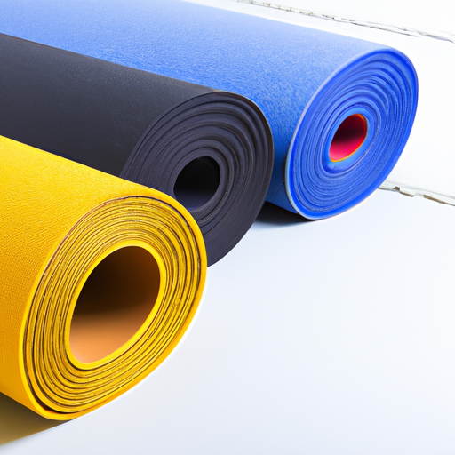 Flexible polyvinyl chloride fabric floor protection felt rolls are manufactured in Chinese factories,