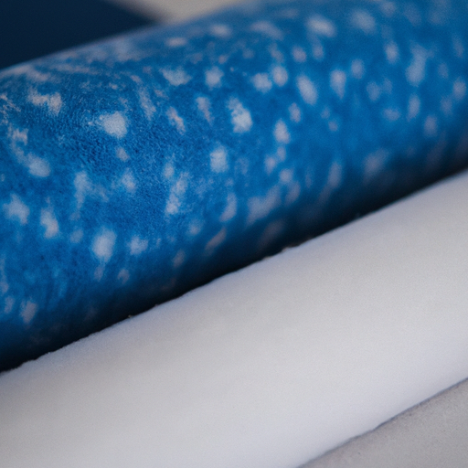 The softest felt fabric made in China, self-adhesive felt roll, white and blue,