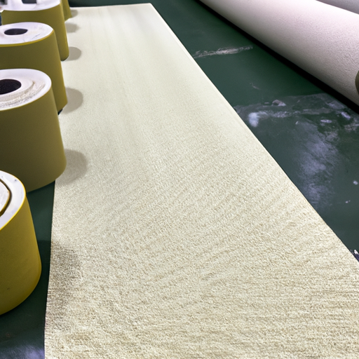 Floor protection roll with PE coating and painted wool anti slip felt roll China factory