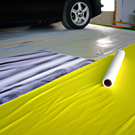 Paint protection felt ground protection film roll with spring roll China high quality factory