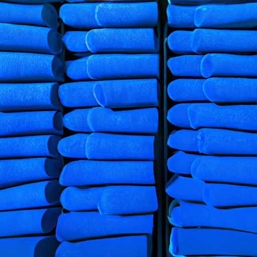 Blue coating protects wool felt rolls along the wall Chinese manufacturer OEM processing