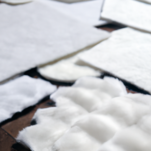 White felt protector on floor, supplier of white felt pads for furniture